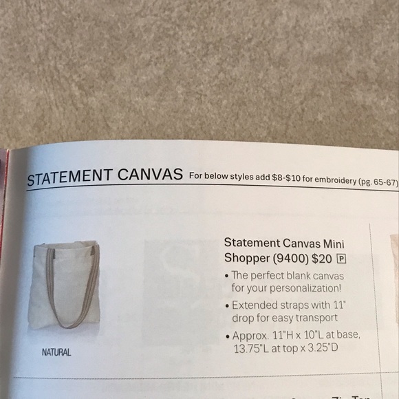 Thirty-One Statement Canvas Mini Shopper NWT! - Picture 7 of 7